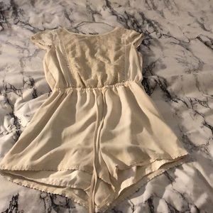 Cream Forever 21 romper